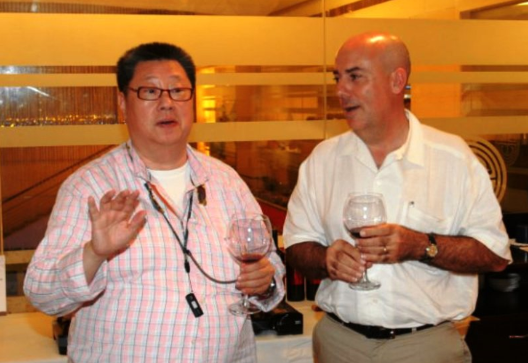 Sharing stories over wine